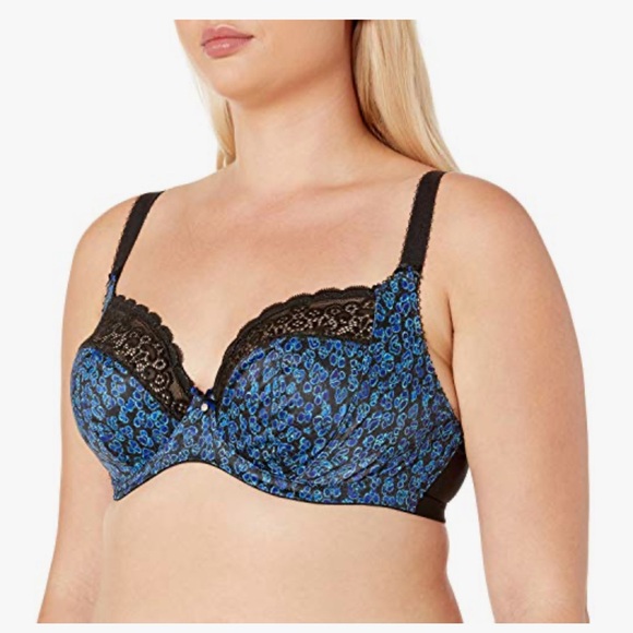 Elomi womens Jodi Underwire Plunge Bra Wih Stretch Lace Bra - Picture 1 of 13